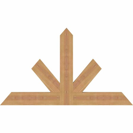 Ekena Millwork Saratoga Timber Gable Bracket, Western Red Cedar, 36"W x 21"H x 1 1/2"D x 3 1/2"F, 14/12 Pitch GBW036X21X0204SAR00SWR